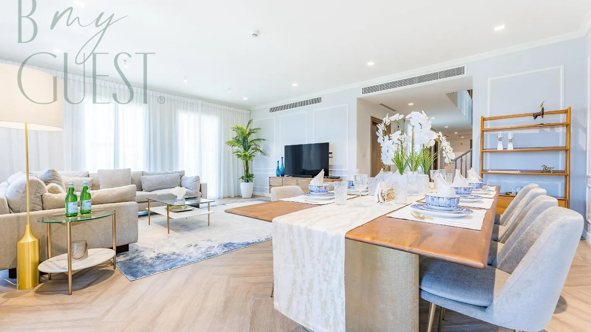 Luxurious Waterfront Villa Sea & Burj Khalifa View Dubai